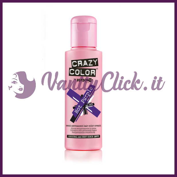 Tinta Semipermanente Viola Crazy Color, 62 Hot Purple